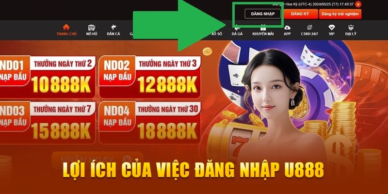 Đăng nhập U888 để tận hưởng không gian cá cược đẳng cấp